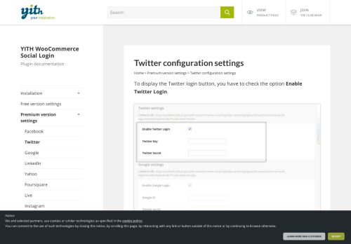 
                            13. YITH Social Login: Twitter configuration settings - YITH Documentations