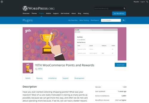 
                            7. YITH WooCommerce Points and Rewards | WordPress.org