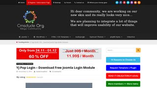 
                            5. YJ Pop Login - Download Free Joomla Login Module - CmsDude