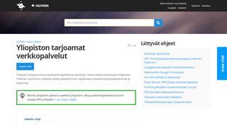 
                            6. Yliopiston tarjoamat verkkopalvelut | Helpdesk