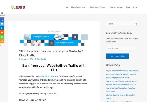 
                            9. Yllix: How you can Earn from your Website / Blog Traffic | H ...