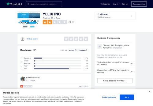 
                            13. YLLIX INC Reviews | Read Customer Service Reviews of yllix.com