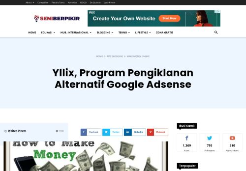 
                            12. Yllix, Program Pengiklanan Alternatif Google Adsense - Seni Berpikir