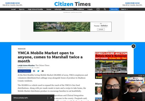 
                            12. YMCA Mobile Market open to anyone, comes to Marshall twice a month