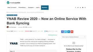 
                            9. YNAB Review 2019 | Now an Online Service With Bank Syncing