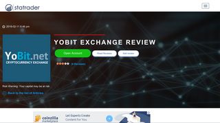 
                            7. YoBit Exchange Review - BEWARE SCAM! - Login - Reddit - Statrader