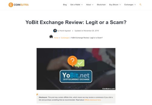 
                            7. YoBit Exchange Review: Legit or a Scam? - CoinSutra