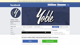 
                            3. YOBLE - Rede Social baseada no Orkut - Página inicial | Facebook