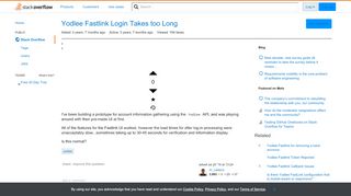 
                            8. Yodlee Fastlink Login Takes too Long - Stack Overflow