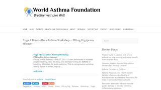 
                            13. Yoga 4 Peace offers Asthma Workshop - PRLog.Org (press ...