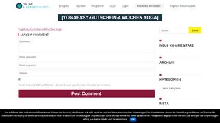 
                            10. YogaEasy-Gutschein-4 Wochen Yoga - Online Allergiekongress ...