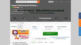 
                            2. Yogam Matrimonial Bureau, Tiruchirappalli Cantt - Matrimonial ...