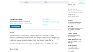 
                            8. YongChun Zhou - Senior Software Engineer - Connolly, Inc. | LinkedIn