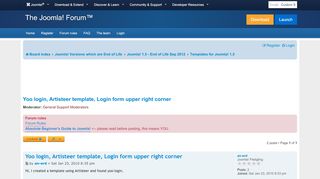 
                            9. Yoo login, Artisteer template, Login form upper right corner ...