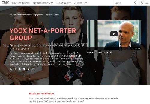 
                            13. YOOX NET-A-PORTER GROUP | IBM