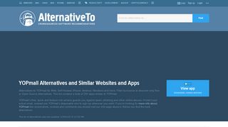 
                            12. YOPmail Alternatives and Similar Websites and Apps - AlternativeTo ...