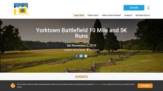 
                            10. Yorktown Battlefield 10 Mile and 5K Runs - RunSignup