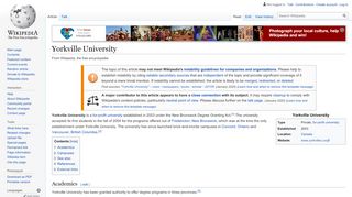 
                            2. Yorkville University - Wikipedia
