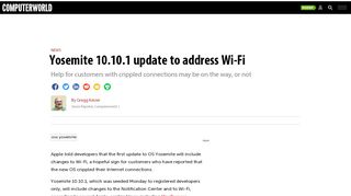 
                            2. Yosemite 10.10.1 update to address Wi-Fi | Computerworld