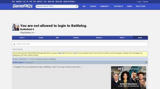 
                            6. You are not allowed to login to Battlelog. - Battlefield 4 Message Board ...