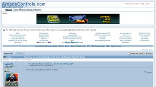 
                            7. You are not allowed to login to this forum with Tapatalk - Arcade ...