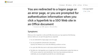 
                            4. You are redirected to a logon page or an error page, or you are ...