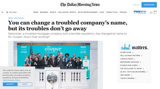
                            8. You can change a troubled company's name, but its troubles don't go ...