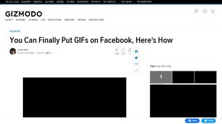 
                            7. You Can Finally Put GIFs on Facebook, Here's How - Gizmodo