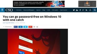 
                            9. You can go password-free on Windows 10 with one catch - CSO | The ...