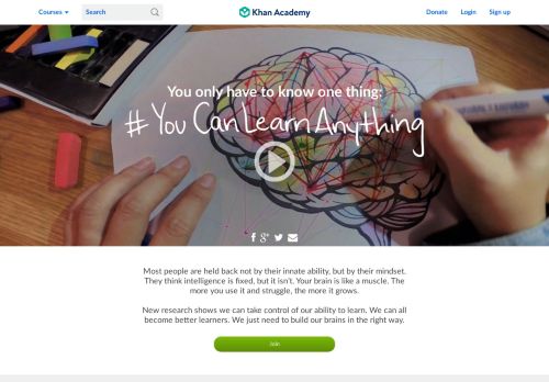 
                            7. You Can Learn Anything | Khan Academy