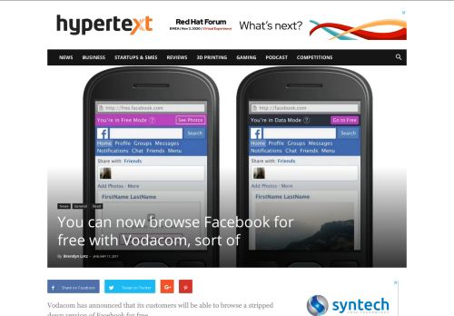 
                            8. You can now browse Facebook for free with Vodacom, sort of - htxt.africa