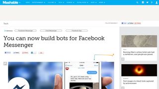 
                            7. You can now build bots for Facebook Messenger - Mashable
