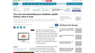 
                            6. You can now download your Aadhaar update history: Here is how