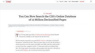 
                            4. You Can Now Search the CIA's Online Database of ... - Time Magazine