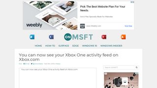 
                            7. You can now see your Xbox One activity feed on Xbox.com OnMSFT ...