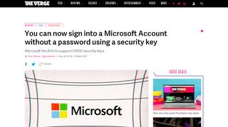 
                            12. You can now sign into a Microsoft Account without a password using a ...