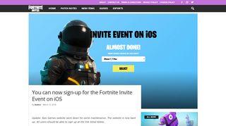 
                            9. You can now sign-up for the Fortnite Invite Event on iOS | Fortnite INTEL