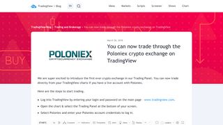 
                            10. You can now trade through the Poloniex crypto exchange ...