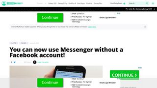 
                            13. You can now use Messenger without a Facebook ... - Android Authority