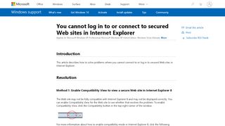 
                            5. You cannot log in to or connect to secured Web sites in Internet Explorer