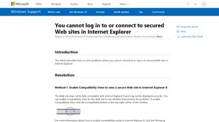 
                            8. You cannot log in to or connect to secured Web sites in ...