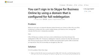 
                            7. You can't sign in to Skype for Business Online by using a domain ...