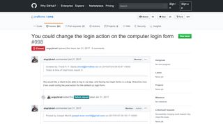 
                            4. You could change the login action on the computer login form · Issue ...