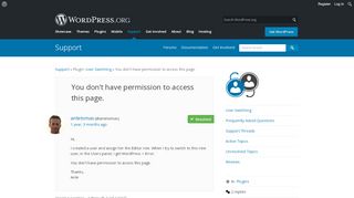 
                            2. You don't have permission to access this page. | WordPress.org