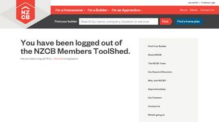 
                            2. You have been logged out of the NZCB Members ToolShed. - NZCB
