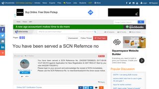
                            2. You have been served a SCN Refernce no - GST Forum - CAclubindia