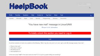 
                            6. “You have new mail” message in Linux/UNIX – HeelpBook