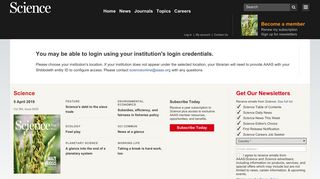 
                            3. You may be able to login using your institution's login ... - Science