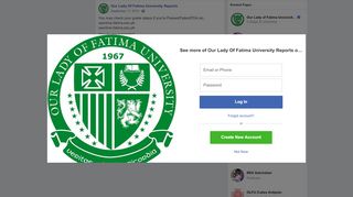 You may check your grade status if... - Our Lady Of Fatima University ...