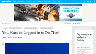 
                            10. You Must be Logged in to Do That! - Mashable